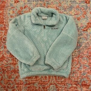 Columbia Kids' Light Teal Fleece Pullover Size Small 7/8